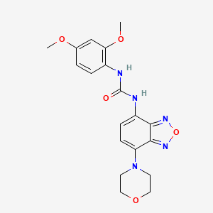 molecular formula C19H21N5O5 B4128546 N-(2,4-dimethoxyphenyl)-N'-[7-(4-morpholinyl)-2,1,3-benzoxadiazol-4-yl]urea 