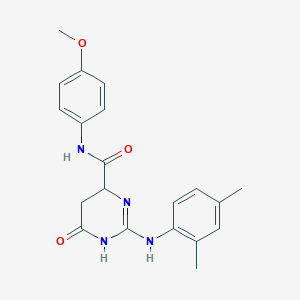 molecular formula C20H22N4O3 B4128552 2-[(2,4-dimethylphenyl)amino]-N-(4-methoxyphenyl)-6-oxo-3,4,5,6-tetrahydro-4-pyrimidinecarboxamide 