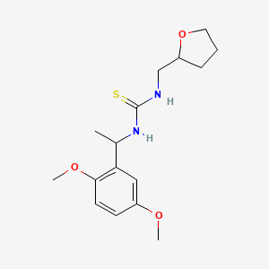 molecular formula C16H24N2O3S B4128557 N-[1-(2,5-dimethoxyphenyl)ethyl]-N'-(tetrahydro-2-furanylmethyl)thiourea 