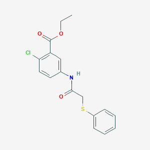 ethyl 2-chloro-5-{[(phenylthio)acetyl]amino}benzoate