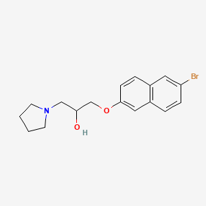 molecular formula C17H20BrNO2 B4128570 1-[(6-bromo-2-naphthyl)oxy]-3-(1-pyrrolidinyl)-2-propanol 