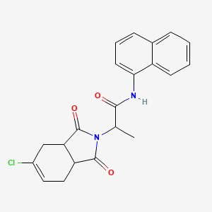 molecular formula C21H19ClN2O3 B4128592 2-(5-chloro-1,3-dioxo-1,3,3a,4,7,7a-hexahydro-2H-isoindol-2-yl)-N-1-naphthylpropanamide 