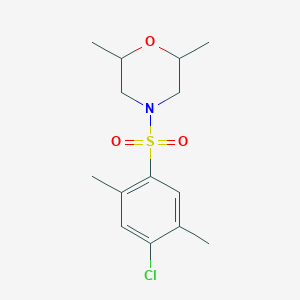 molecular formula C14H20ClNO3S B4128600 4-[(4-chloro-2,5-dimethylphenyl)sulfonyl]-2,6-dimethylmorpholine 