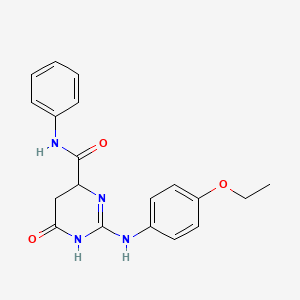 molecular formula C19H20N4O3 B4128620 2-[(4-ethoxyphenyl)amino]-6-oxo-N-phenyl-3,4,5,6-tetrahydro-4-pyrimidinecarboxamide 