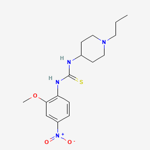 molecular formula C16H24N4O3S B4128627 N-(2-methoxy-4-nitrophenyl)-N'-(1-propyl-4-piperidinyl)thiourea 