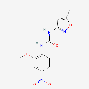 molecular formula C12H12N4O5 B4128630 N-(2-methoxy-4-nitrophenyl)-N'-(5-methyl-3-isoxazolyl)urea 