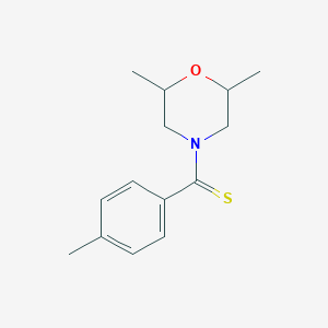 molecular formula C14H19NOS B4128638 2,6-dimethyl-4-[(4-methylphenyl)carbonothioyl]morpholine 