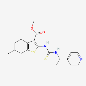 molecular formula C19H23N3O2S2 B4128641 methyl 6-methyl-2-[({[1-(4-pyridinyl)ethyl]amino}carbonothioyl)amino]-4,5,6,7-tetrahydro-1-benzothiophene-3-carboxylate 