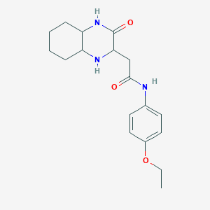 molecular formula C18H25N3O3 B4128651 N-(4-ethoxyphenyl)-2-(3-oxodecahydro-2-quinoxalinyl)acetamide 
