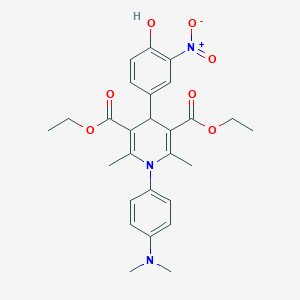 Diethyl 1-[4-(dimethylamino)phenyl]-4-{4-hydroxy-3-nitrophenyl}-2,6-dimethyl-1,4-dihydro-3,5-pyridinedicarboxylate