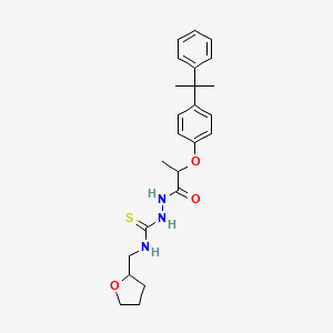 2-{2-[4-(1-methyl-1-phenylethyl)phenoxy]propanoyl}-N-(tetrahydro-2-furanylmethyl)hydrazinecarbothioamide