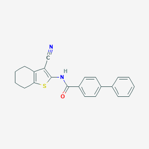 N-(3-cyano-4,5,6,7-tetrahydro-1-benzothiophen-2-yl)biphenyl-4-carboxamide