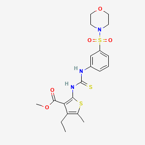molecular formula C20H25N3O5S3 B4128705 methyl 4-ethyl-5-methyl-2-[({[3-(4-morpholinylsulfonyl)phenyl]amino}carbonothioyl)amino]-3-thiophenecarboxylate 