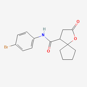 N-(4-bromophenyl)-2-oxo-1-oxaspiro[4.4]nonane-4-carboxamide