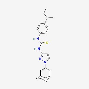 molecular formula C24H32N4S B4128719 N-[1-(1-adamantyl)-1H-pyrazol-3-yl]-N'-(4-sec-butylphenyl)thiourea 
