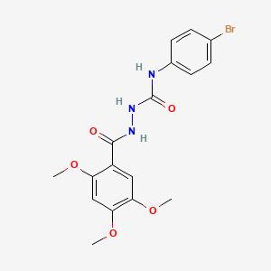 molecular formula C17H18BrN3O5 B4128720 N-(4-bromophenyl)-2-(2,4,5-trimethoxybenzoyl)hydrazinecarboxamide 