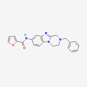 molecular formula C22H20N4O2 B4128721 N-(2-benzyl-1,2,3,4-tetrahydropyrazino[1,2-a]benzimidazol-8-yl)-2-furamide 