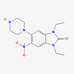 1,3-diethyl-5-nitro-6-(1-piperazinyl)-1,3-dihydro-2H-benzimidazol-2-one