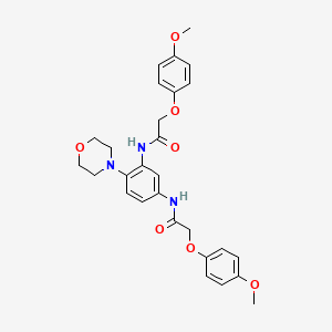 molecular formula C28H31N3O7 B4128797 N,N'-[4-(4-morpholinyl)-1,3-phenylene]bis[2-(4-methoxyphenoxy)acetamide] 