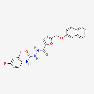 molecular formula C23H17F2N3O4 B4128800 N-(2,4-difluorophenyl)-2-{5-[(2-naphthyloxy)methyl]-2-furoyl}hydrazinecarboxamide 