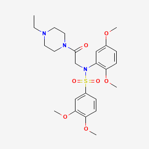 N-(2,5-dimethoxyphenyl)-N-[2-(4-ethyl-1-piperazinyl)-2-oxoethyl]-3,4-dimethoxybenzenesulfonamide