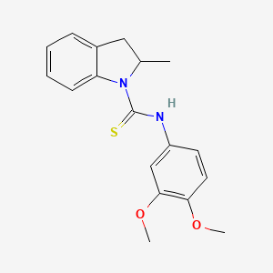 N-(3,4-dimethoxyphenyl)-2-methyl-1-indolinecarbothioamide