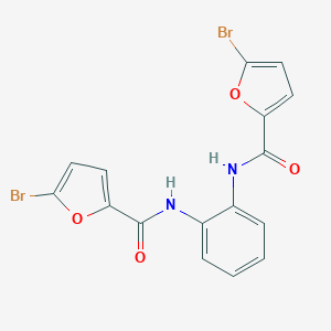 molecular formula C16H10Br2N2O4 B412883 5-bromo-N-{2-[(5-bromo-2-furoyl)amino]phenyl}-2-furamide CAS No. 346726-74-7