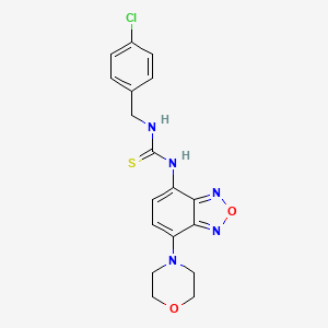 molecular formula C18H18ClN5O2S B4128838 N-(4-chlorobenzyl)-N'-[7-(4-morpholinyl)-2,1,3-benzoxadiazol-4-yl]thiourea 