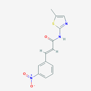 molecular formula C13H11N3O3S B412884 3-{3-nitrophenyl}-N-(5-methyl-1,3-thiazol-2-yl)acrylamide 