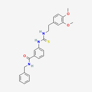 N-benzyl-3-[({[2-(3,4-dimethoxyphenyl)ethyl]amino}carbonothioyl)amino]benzamide