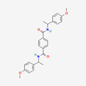 molecular formula C26H28N2O4 B4128854 N,N'-bis[1-(4-methoxyphenyl)ethyl]terephthalamide 