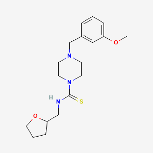 molecular formula C18H27N3O2S B4128860 4-(3-methoxybenzyl)-N-(tetrahydro-2-furanylmethyl)-1-piperazinecarbothioamide 