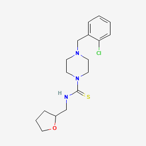 molecular formula C17H24ClN3OS B4128867 4-(2-chlorobenzyl)-N-(tetrahydro-2-furanylmethyl)-1-piperazinecarbothioamide 
