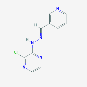 molecular formula C10H8ClN5 B412887 Nicotinaldehyde (3-chloro-2-pyrazinyl)hydrazone 