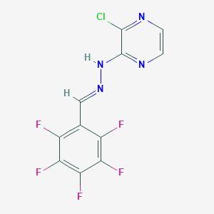 molecular formula C11H4ClF5N4 B412888 2,3,4,5,6-Pentafluorobenzaldehyde (3-chloro-2-pyrazinyl)hydrazone 