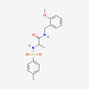 molecular formula C18H22N2O4S B4128883 N~1~-(2-methoxybenzyl)-N~2~-[(4-methylphenyl)sulfonyl]alaninamide 