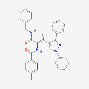 N-[1-[(benzylamino)carbonyl]-2-(1,3-diphenyl-1H-pyrazol-4-yl)vinyl]-4-methylbenzamide