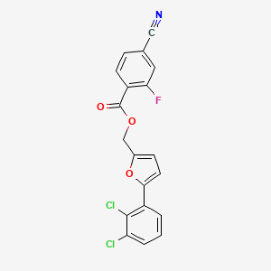 molecular formula C19H10Cl2FNO3 B4128898 [5-(2,3-dichlorophenyl)-2-furyl]methyl 4-cyano-2-fluorobenzoate 