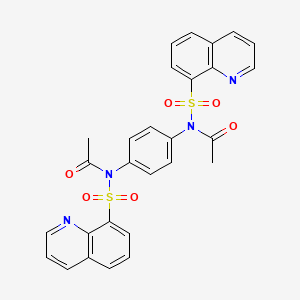molecular formula C28H22N4O6S2 B4128904 N,N'-1,4-phenylenebis[N-(8-quinolinylsulfonyl)acetamide] 