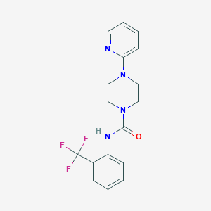 molecular formula C17H17F3N4O B4128922 4-(2-pyridinyl)-N-[2-(trifluoromethyl)phenyl]-1-piperazinecarboxamide 