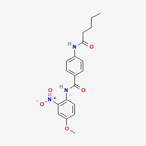 molecular formula C19H21N3O5 B4128924 N-(4-methoxy-2-nitrophenyl)-4-(pentanoylamino)benzamide 