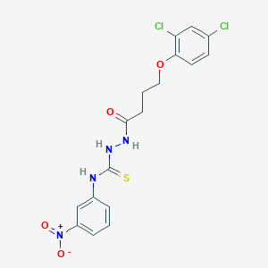 molecular formula C17H16Cl2N4O4S B4128929 2-[4-(2,4-dichlorophenoxy)butanoyl]-N-(3-nitrophenyl)hydrazinecarbothioamide 