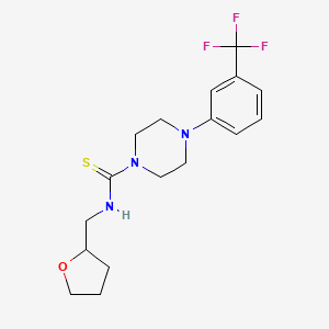 molecular formula C17H22F3N3OS B4128934 N-(tetrahydro-2-furanylmethyl)-4-[3-(trifluoromethyl)phenyl]-1-piperazinecarbothioamide 