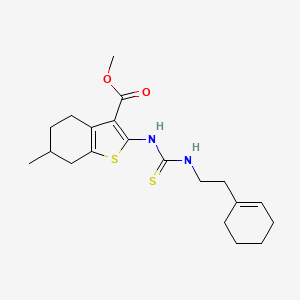 methyl 2-[({[2-(1-cyclohexen-1-yl)ethyl]amino}carbonothioyl)amino]-6-methyl-4,5,6,7-tetrahydro-1-benzothiophene-3-carboxylate