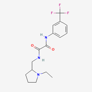 molecular formula C16H20F3N3O2 B4128953 N-[(1-ethyl-2-pyrrolidinyl)methyl]-N'-[3-(trifluoromethyl)phenyl]ethanediamide 