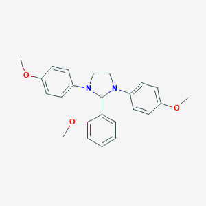 molecular formula C24H26N2O3 B412900 2-(2-Methoxyphenyl)-1,3-bis(4-methoxyphenyl)imidazolidine 