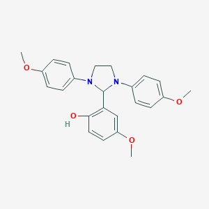 molecular formula C24H26N2O4 B412901 2-[1,3-Bis(4-methoxyphenyl)-2-imidazolidinyl]-4-methoxyphenol 