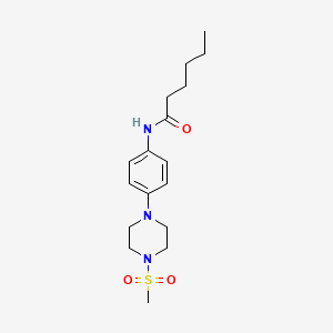 N-{4-[4-(methylsulfonyl)-1-piperazinyl]phenyl}hexanamide