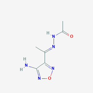 molecular formula C6H9N5O2 B412903 N'-[1-(4-amino-1,2,5-oxadiazol-3-yl)ethylidene]acetohydrazide 