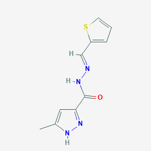 molecular formula C10H10N4OS B412904 3-甲基-N'-[(E)-噻吩-2-基亚甲基]-1H-吡唑-5-甲酰肼 CAS No. 1285520-51-5